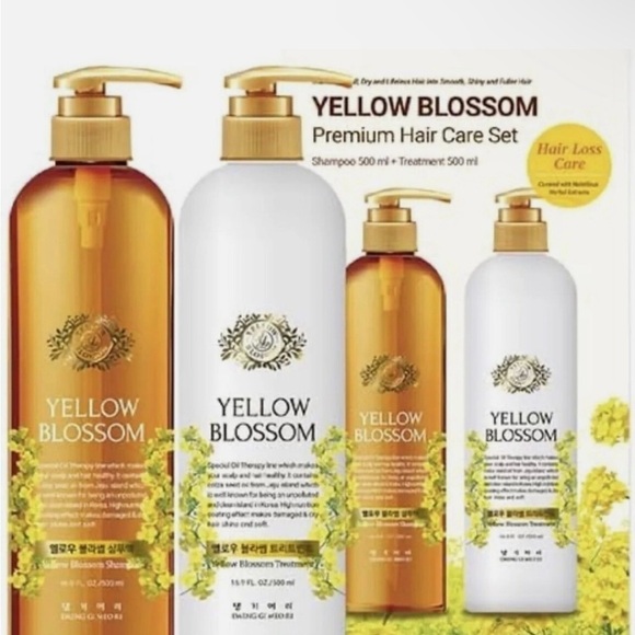 Darng Gi Meo Ri Other - Daeng Gi Meo Ri - Yellow Blossom Premium Hair Care Set 1 Shampoo + 1 Conditioner